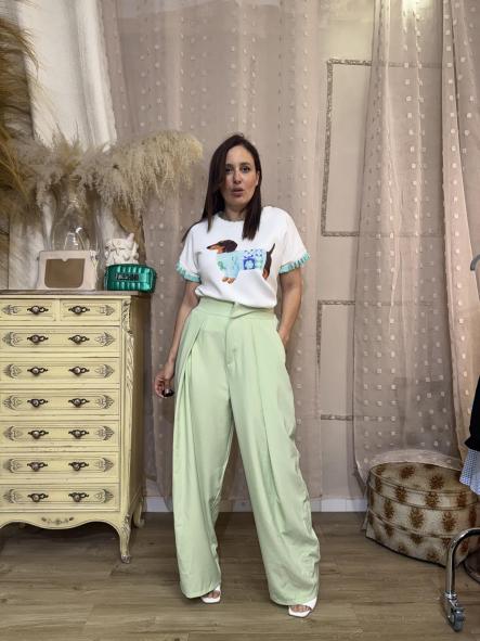 PANTALON TRAJE ANCHO VERDE LIMA  [1]