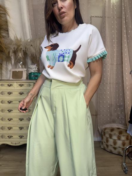 PANTALON TRAJE ANCHO VERDE LIMA  [4]