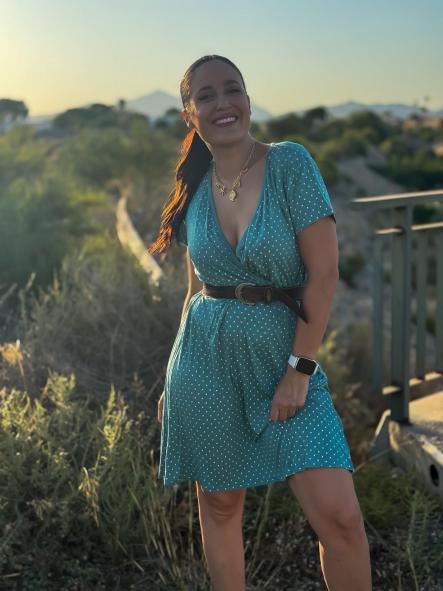 VESTIDO VERDE CORTO DE TOPITOS