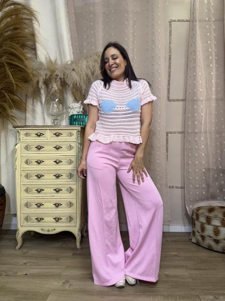 Camiseta GANCHILLO ROSA 