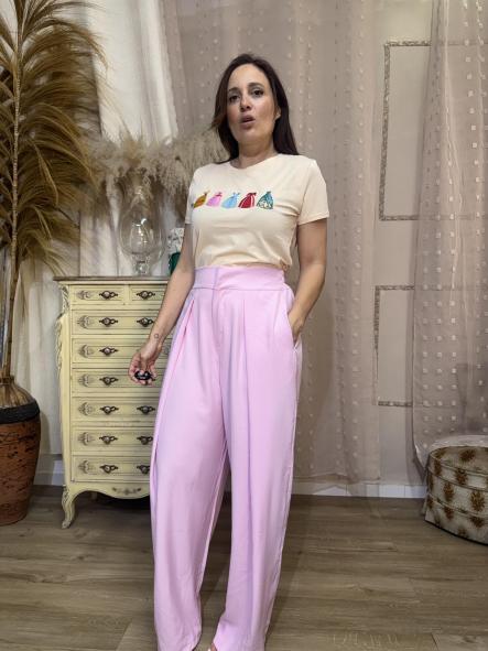 CAMISETA PRINCESAS CREMA  [2]