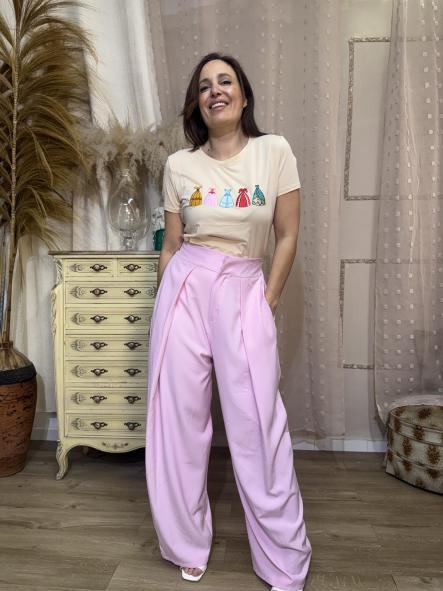 CAMISETA PRINCESAS CREMA  [1]