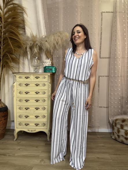 CONJUNTO Rayas blanco