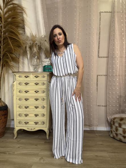 CONJUNTO Rayas blanco [0]