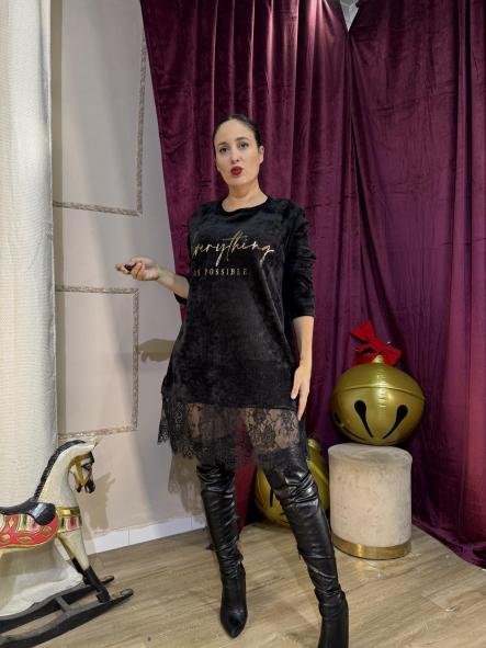 VESTIDO CALENTITO PUNTILLA NEGRO