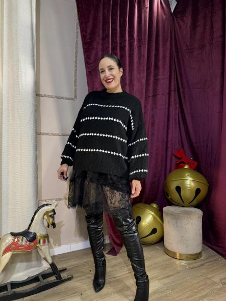 JERSEY NAVY MANGAS ABULLONADA [1]