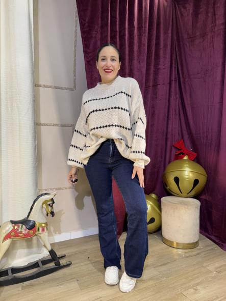 JERSEY NAVY MANGAS ABULLONADA BEIG [1]