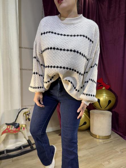 JERSEY NAVY MANGAS ABULLONADA BEIG [3]