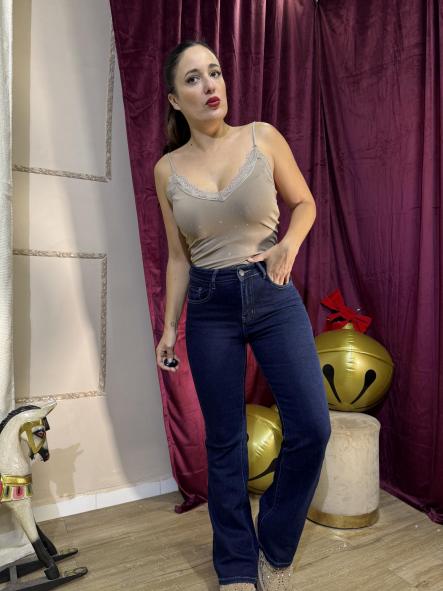 BODY MARRON CAFE CON LECHE LENCERO CON PUNTITOS PLATEADOS [0]