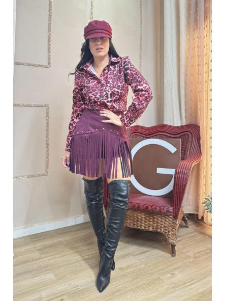 FALDA PANTALON FLECOS GRANATE [0]