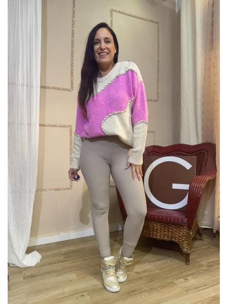 JERSEY OVERSIDE DUO (ROSA&BEIGE) [1]