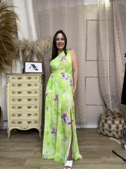 VESTIDO OLIMPO FIESTA VERDE [0]