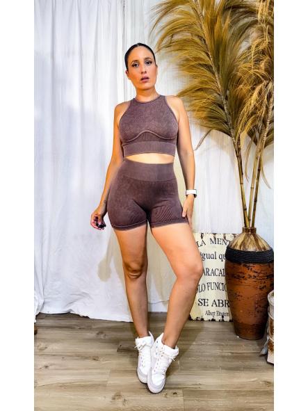 CONJUNTO HIPER FAJA MARRON