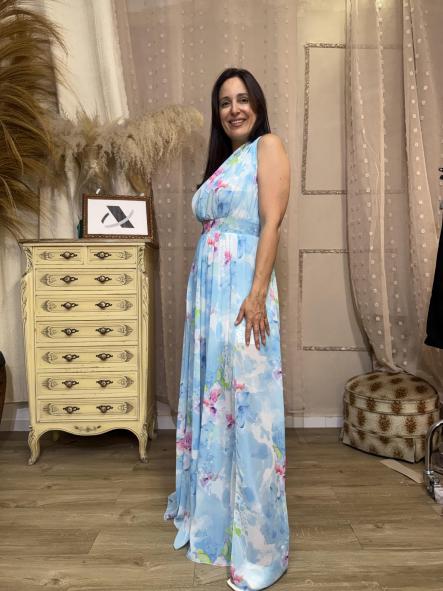 VESTIDO OLIMPO FIESTA AZUL CIELO  [4]