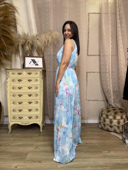 VESTIDO OLIMPO FIESTA AZUL CIELO  [3]
