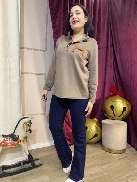 SUDADERA TERMICA H COLOR CAFE CON LECHE [2]