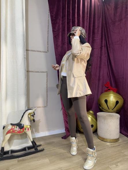 CHAQUETA POLIPIEL CORTE AMERICANA  BEIG [1]