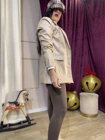 CHAQUETA POLIPIEL CORTE AMERICANA  BEIG [0]