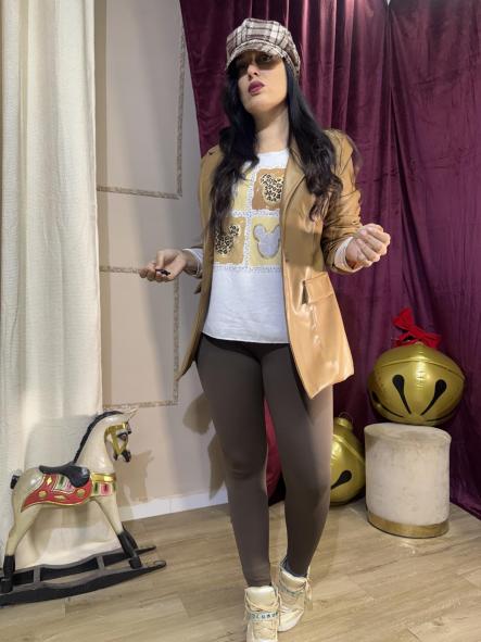 CHAQUETA POLIPIEL CORTE AMERICANA  CAMEL [2]