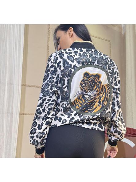 CHAQUETA TIPO BOMBER ANIMAL PRIM TONOS NEGROS [1]