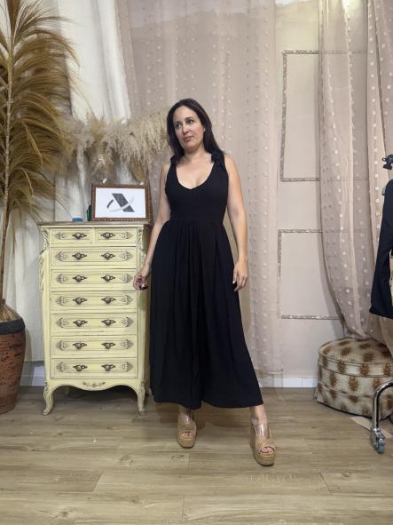 VESTIDO NEGRO DE LINO  [3]