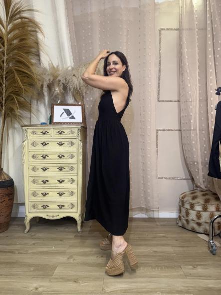 VESTIDO NEGRO DE LINO  [2]
