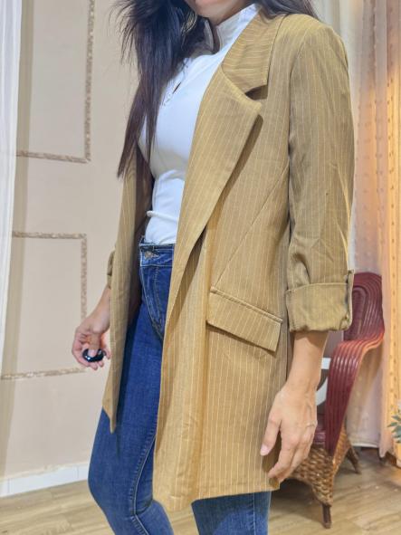BLAZER MARRON RAYA BLANCA  [1]