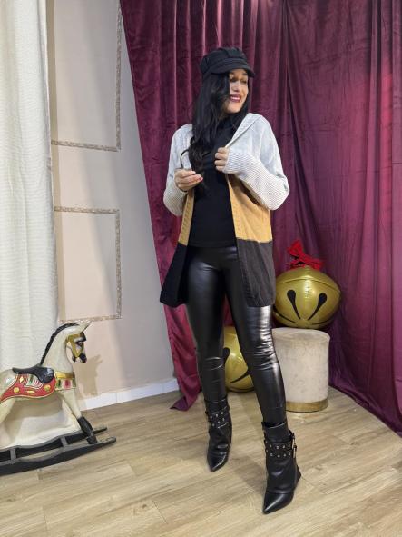 REBECON CON CAPUCHA RAYAS ANCHAS TONOS MARRON Y NEGRO [2]