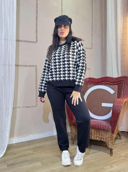 CONJUNTO PUNTO VICHY NEGRO  [0]