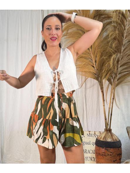 falda pantalon leo verde