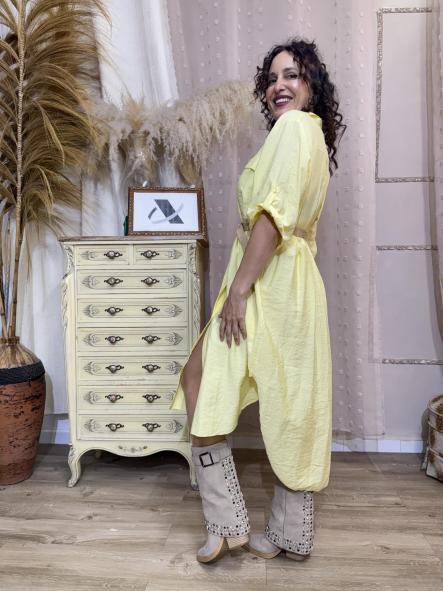 VESTIDO CAMISERO AMARILLO  [1]