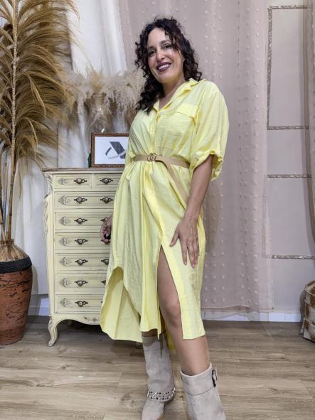 VESTIDO CAMISERO AMARILLO  [0]