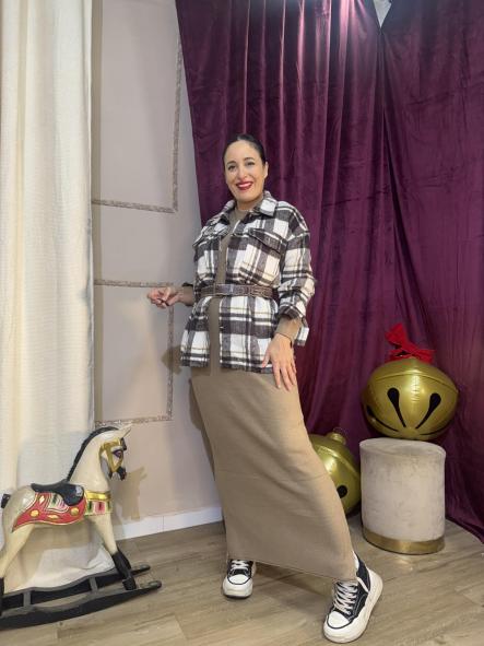 CAMISA POLAR CUADROS MARRONES [2]