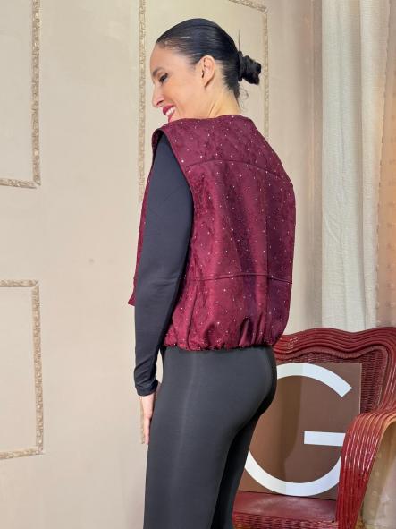 CHALECO TIPO BOMBER BRILLI BURDEOS [1]