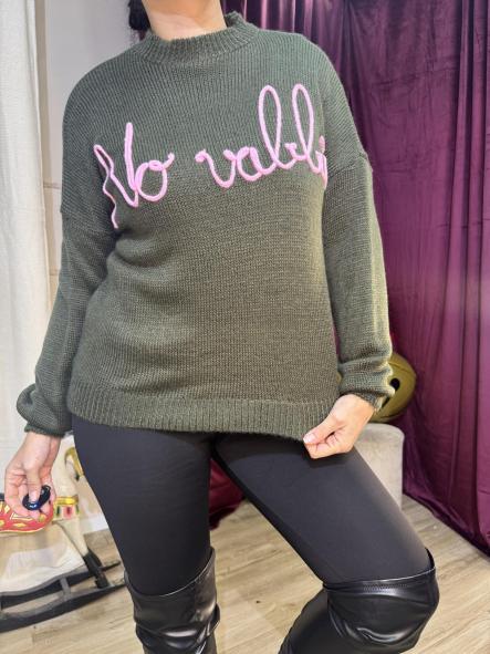 JERSEY NEW LETRAS ROSAS VERDE [0]