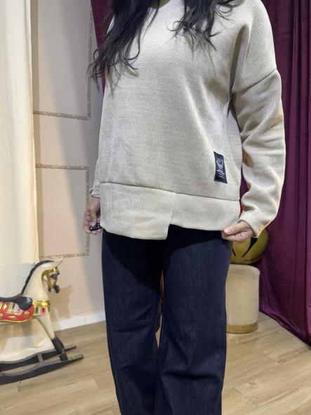 SUDADERA CHINILLA BEIG CALENTITA