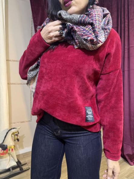 SUDADERA CHINILLA GRANATE CALENTITA [2]