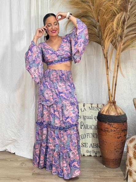 Conjunto Boho Chic Estampado ROSA
