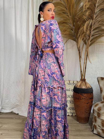 Conjunto Boho Chic Estampado ROSA [1]