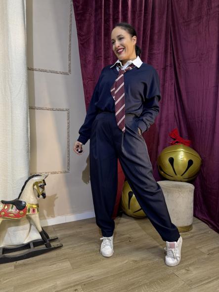 PANTALON VESTIR BOMBACHO AZUL [4]