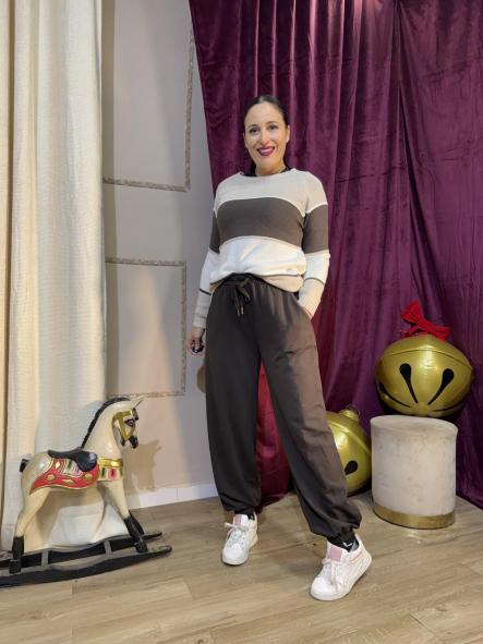 JERSEY  RAYAS MARRONES