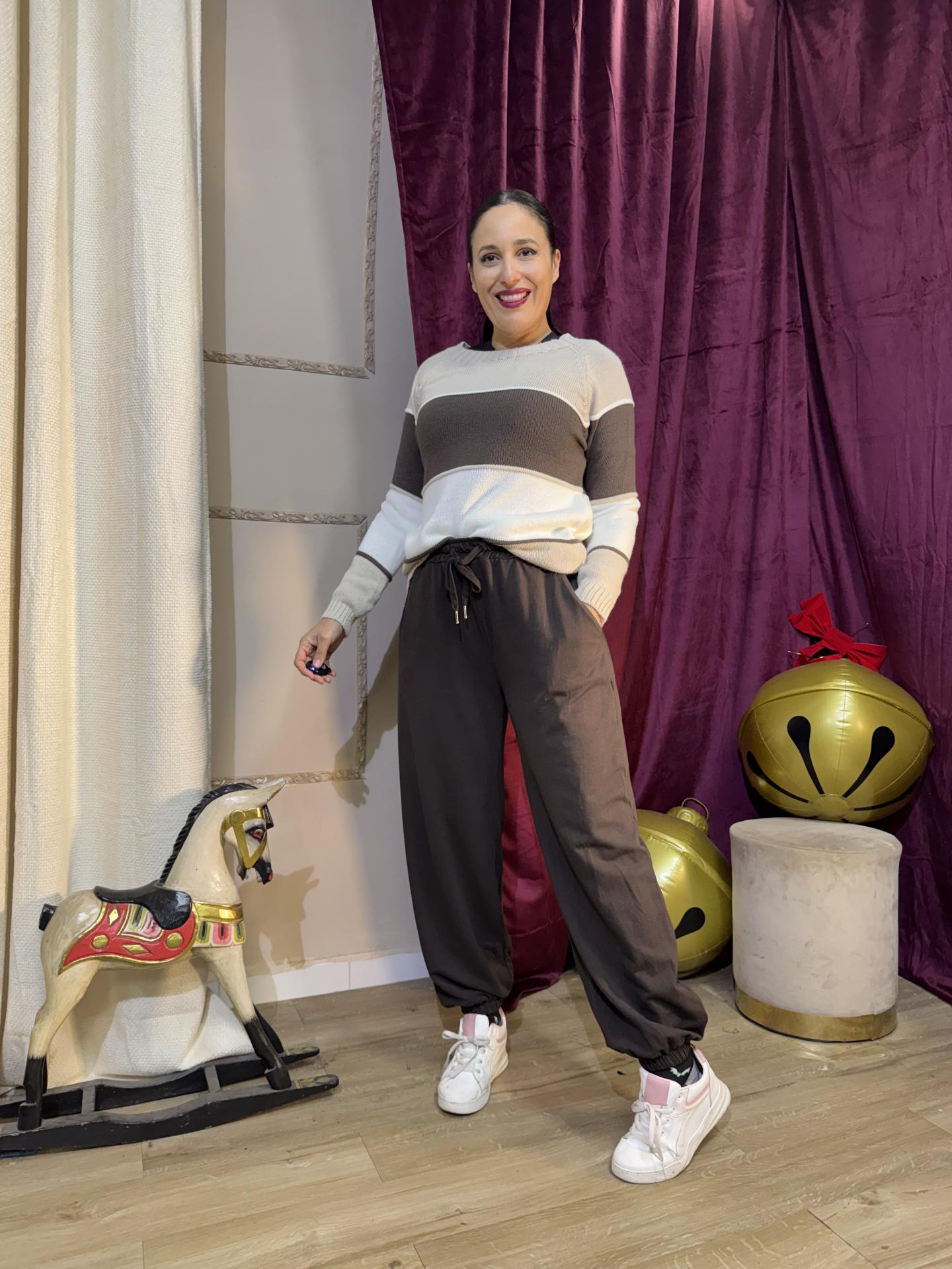 JERSEY RAYAS MARRONES