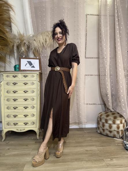 VESTIDO LINO MARRON [1]