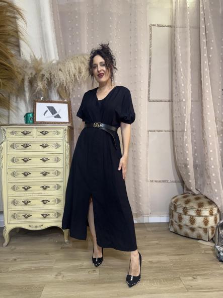 VESTIDO LINO NEGRO [0]