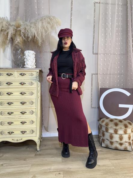 FALDA DE PUNTO LARGA GRANATE [3]