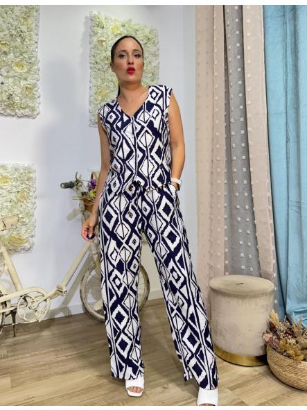 CONJUNTO KENYA AZUL MARINO CHALECO Y PANTALON