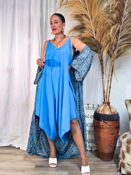 KIMONO TONOS AZULES CLAROS