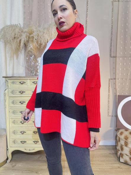 JERSEY ROJO OBERSAY DE CUELLO ALTO [0]