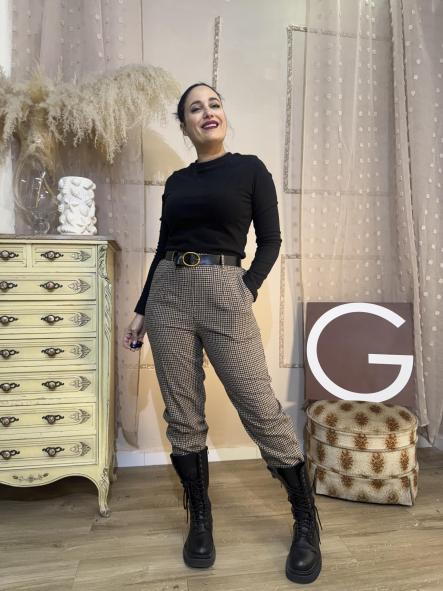 PANTALON PATA DE GALLO TONOS MARRONES [0]