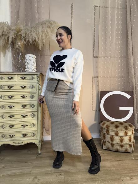 FALDA LARGA COLOR BEIG [2]